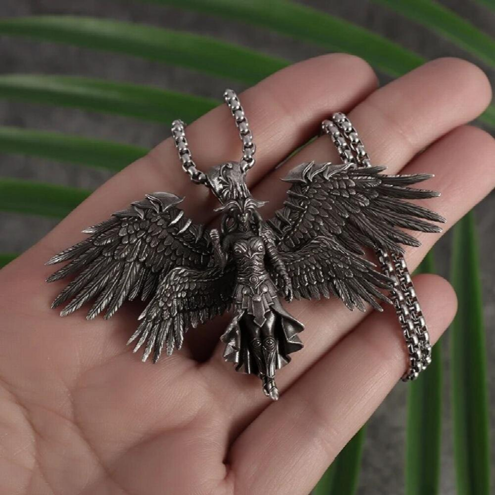 Classic Succubus Pendant Necklace for Men Women Gothic Punk Accessories Vintage Silver Angel Figure Pendants Jewelry - Image 7