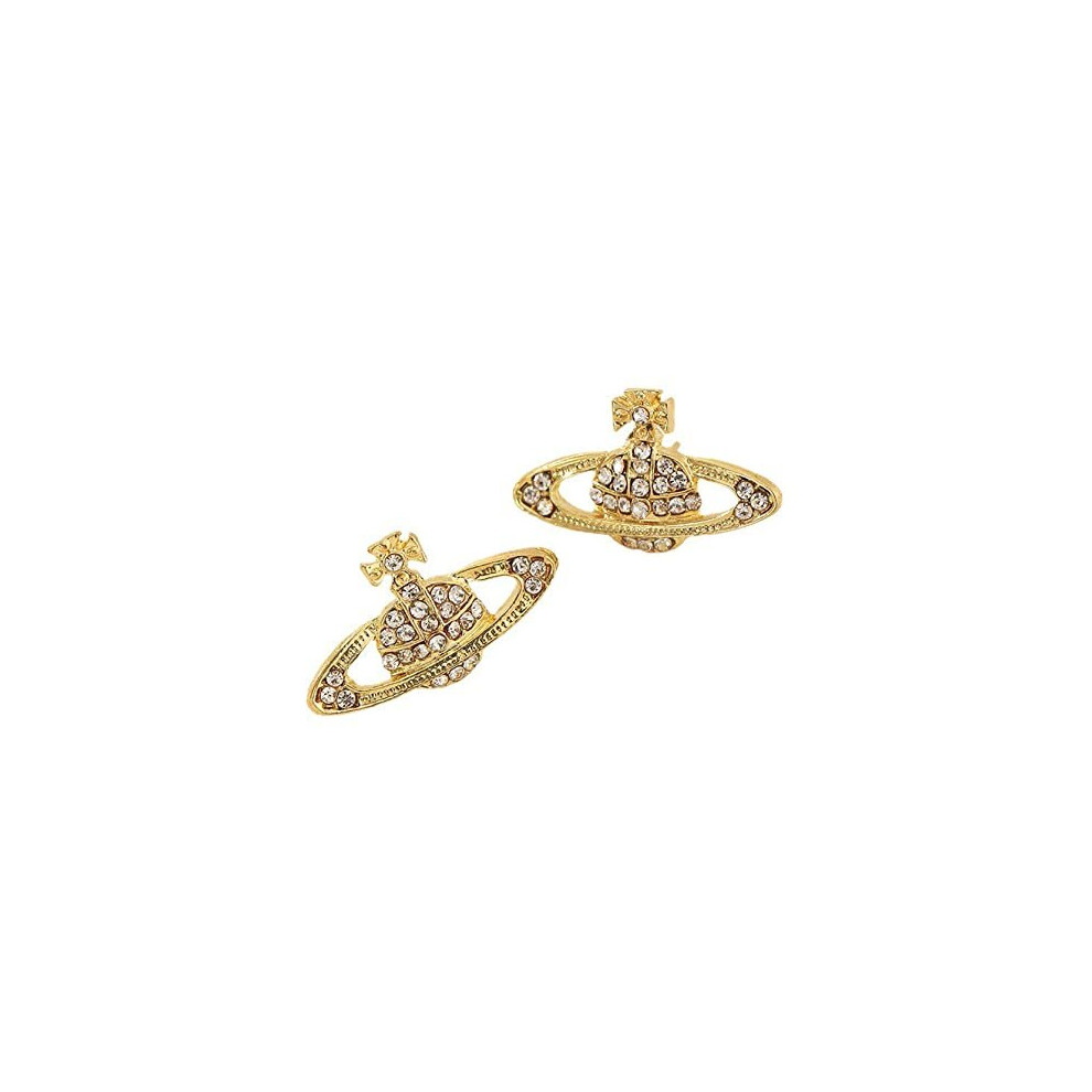 DASEV Saturn Planet Earrings Crystal Saturn Stud Earrings For Women Girls(Gold)