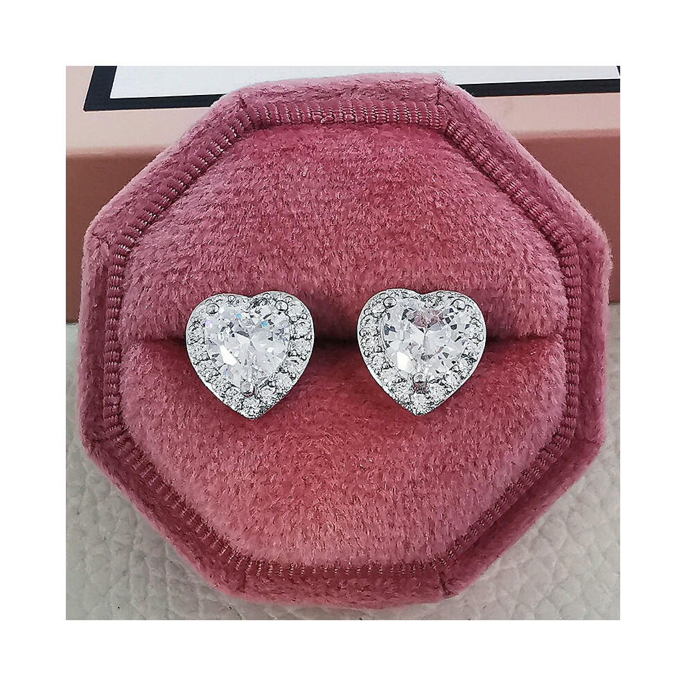 (e710-pink) 2023 New Arrivals Fashion Luxury silver color korean Zircon Stud Pink Earing Earrings For Women Girl Party Gift Jewelry Z7 - Image 4