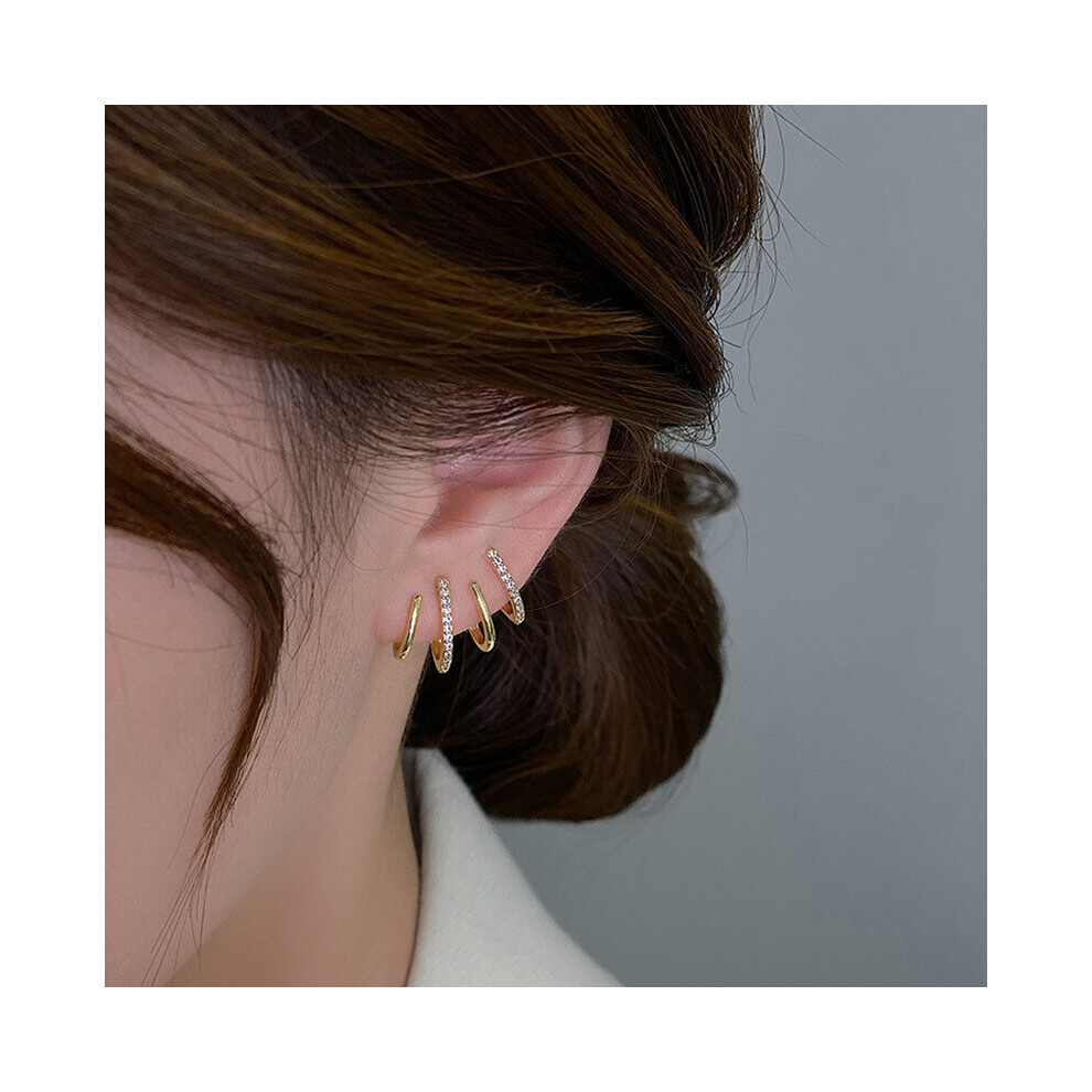 Earing Claw Ear Hook Clip Earrings for Women Four-Prong Setting Ear Earrings Jewelry Year Gift - Image 3