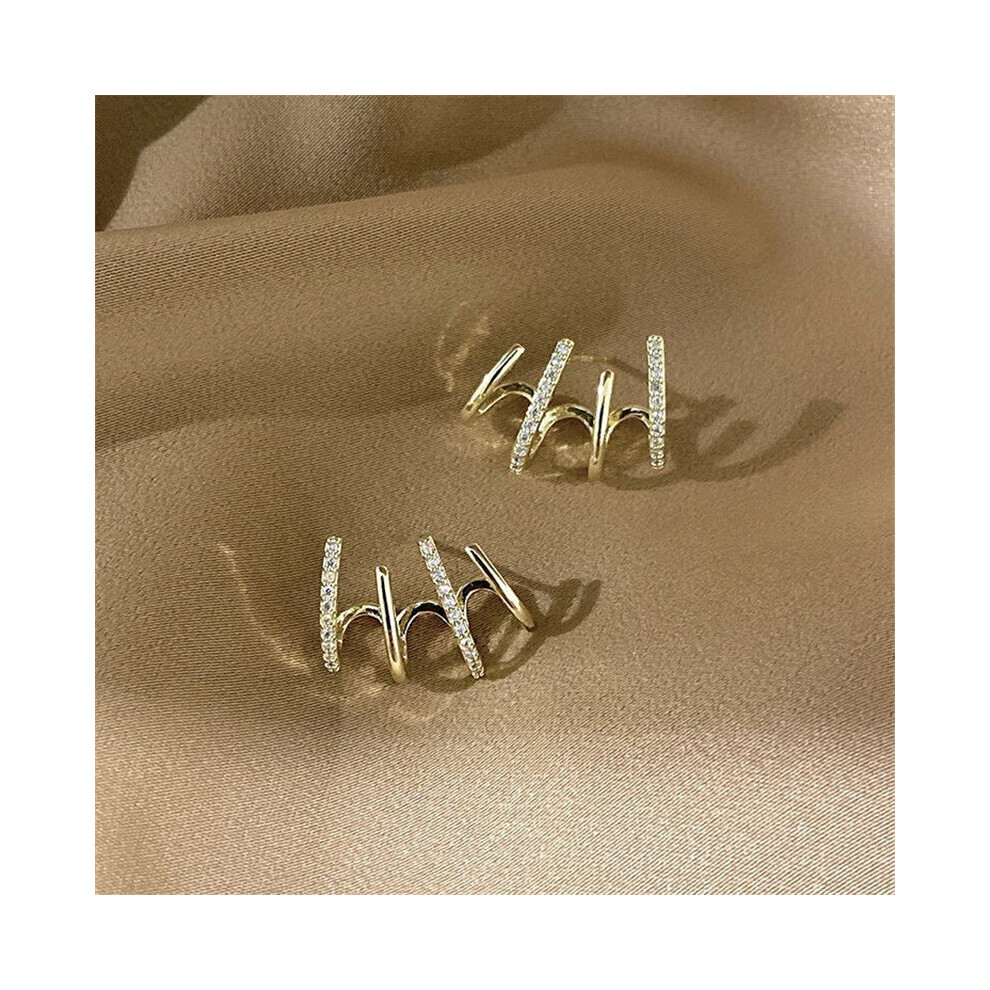 Earing Claw Ear Hook Clip Earrings for Women Four-Prong Setting Ear Earrings Jewelry Year Gift - Image 5