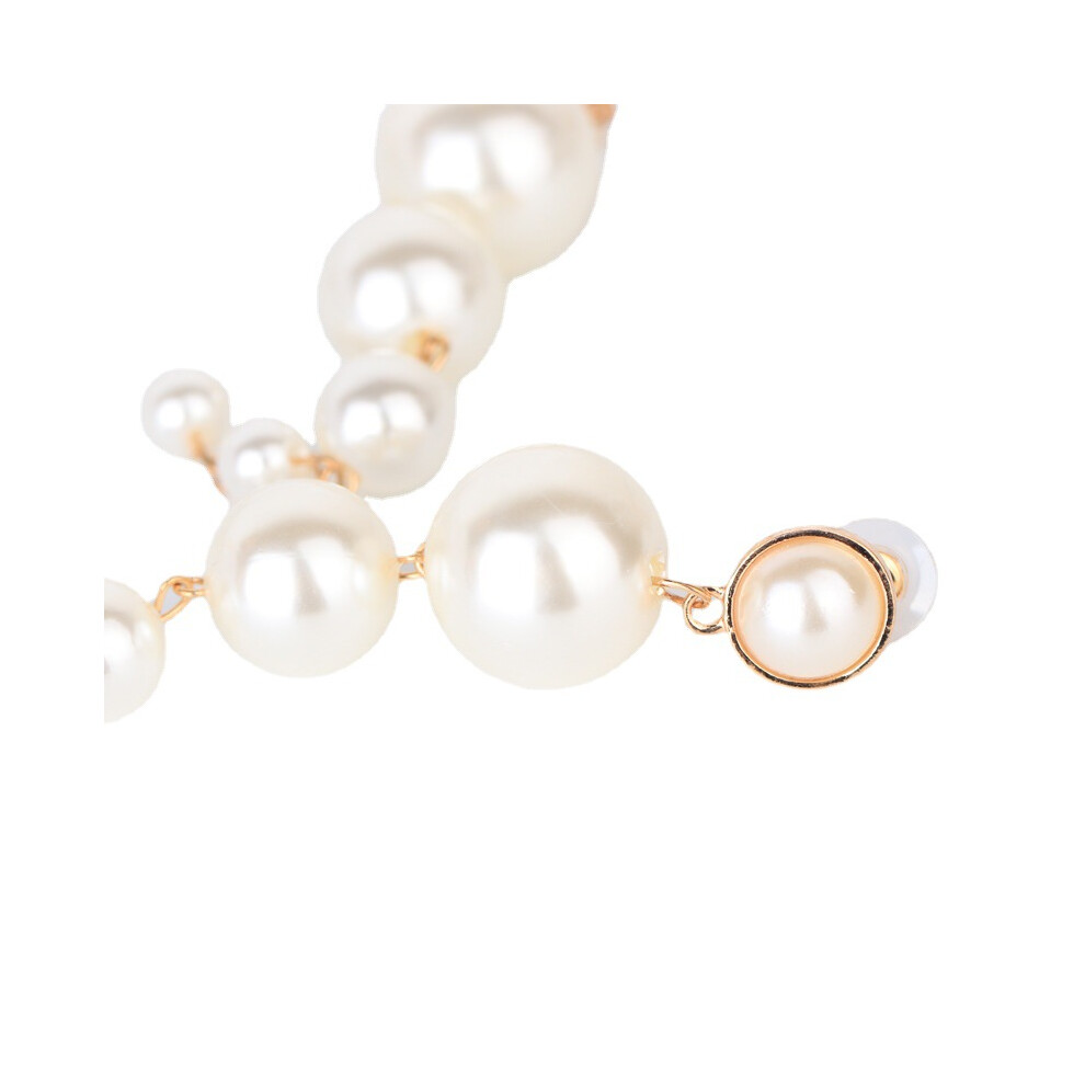 Elegant Long Pearl Earrings With Gradient Design Chic And Stylish Accessories - Image 3