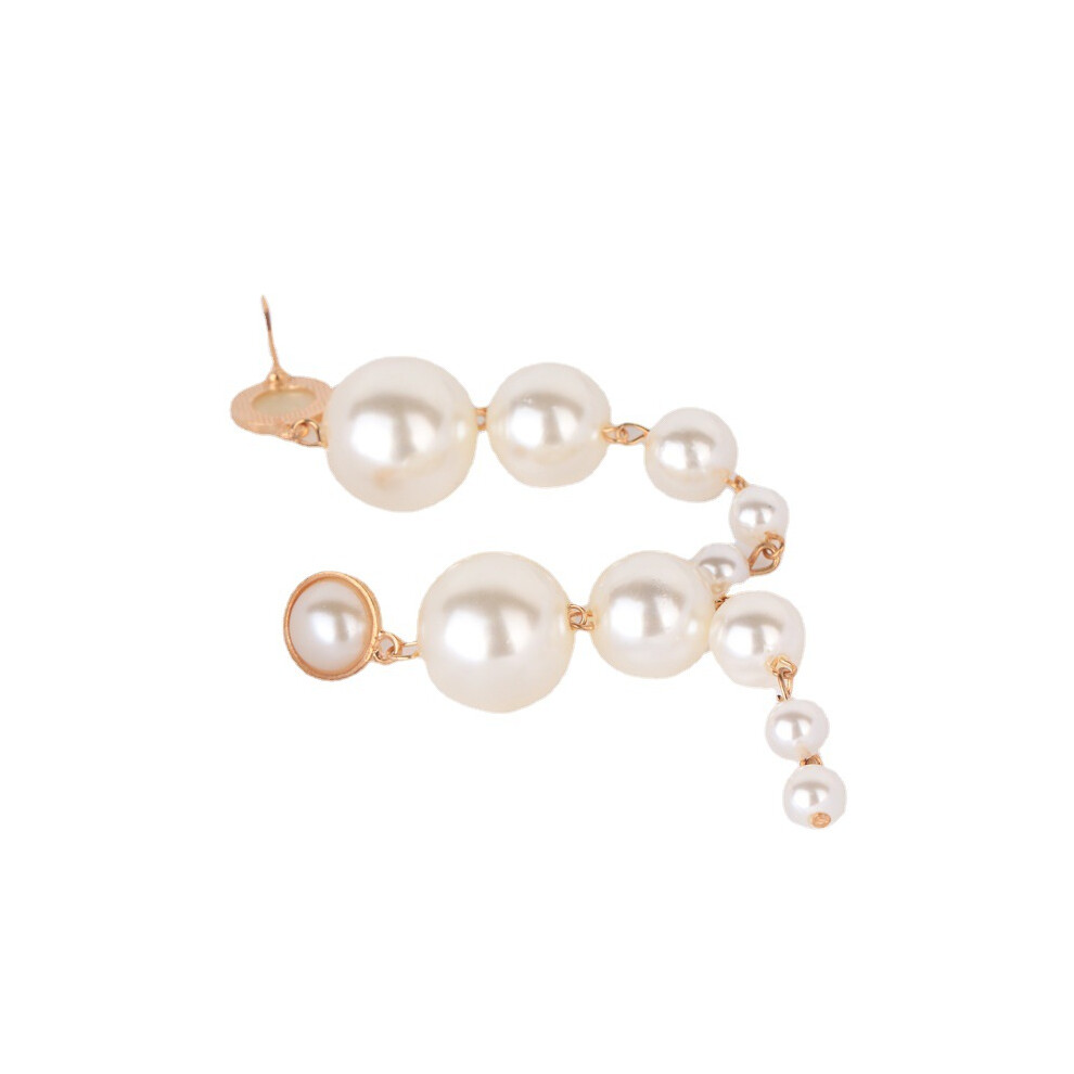 Elegant Long Pearl Earrings With Gradient Design Chic And Stylish Accessories - Image 7