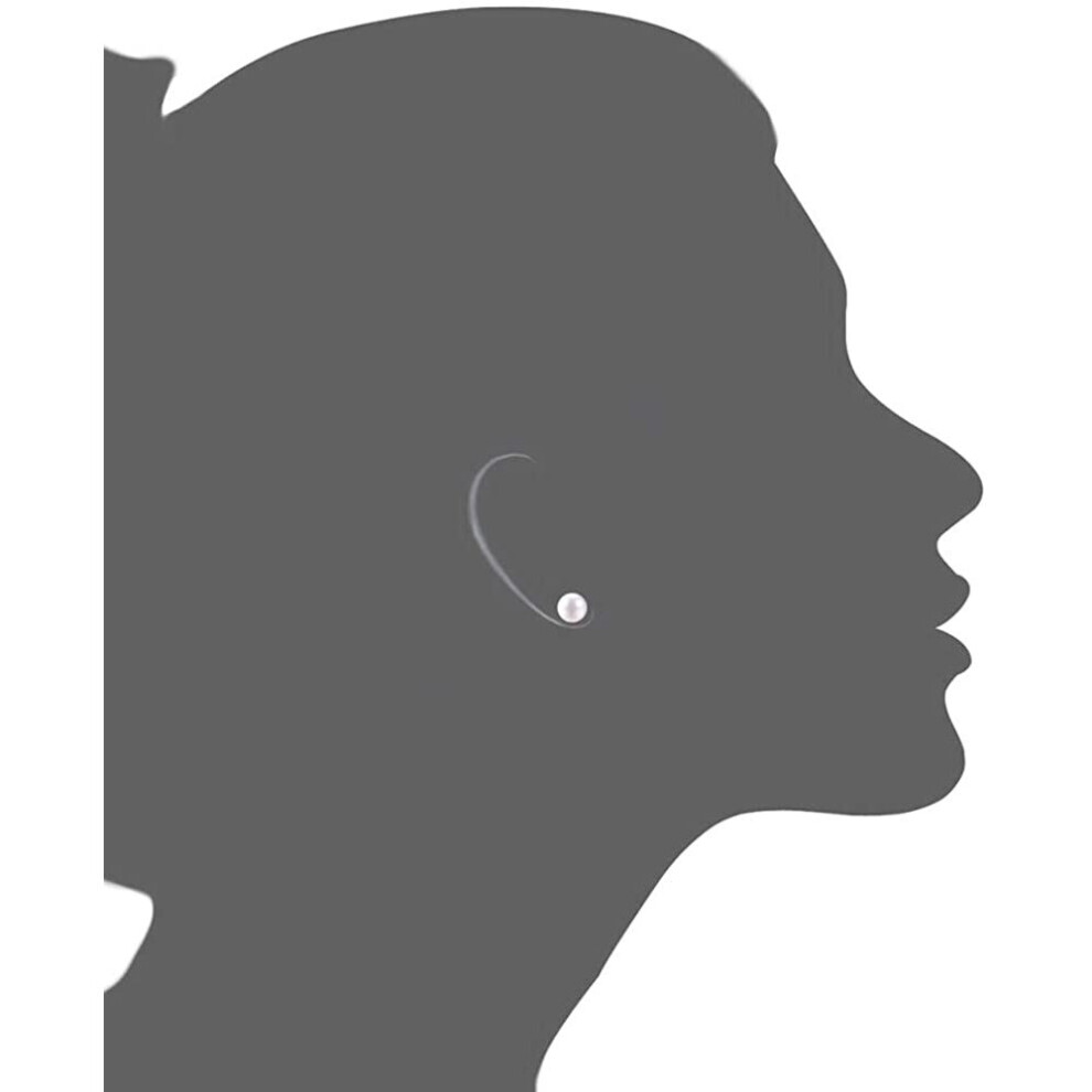 Esberry 14K Gold AAAA+ Handpicked Near Round Freshwater Cultured White Pearl Earrings Studs Set for Women and Girls - Image 5