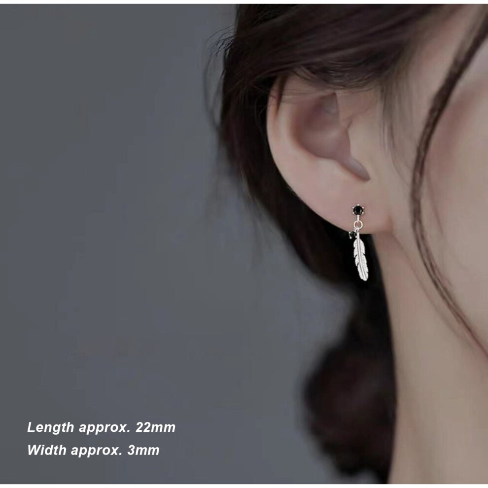 Feather earrings in S925 silver for women - Image 6