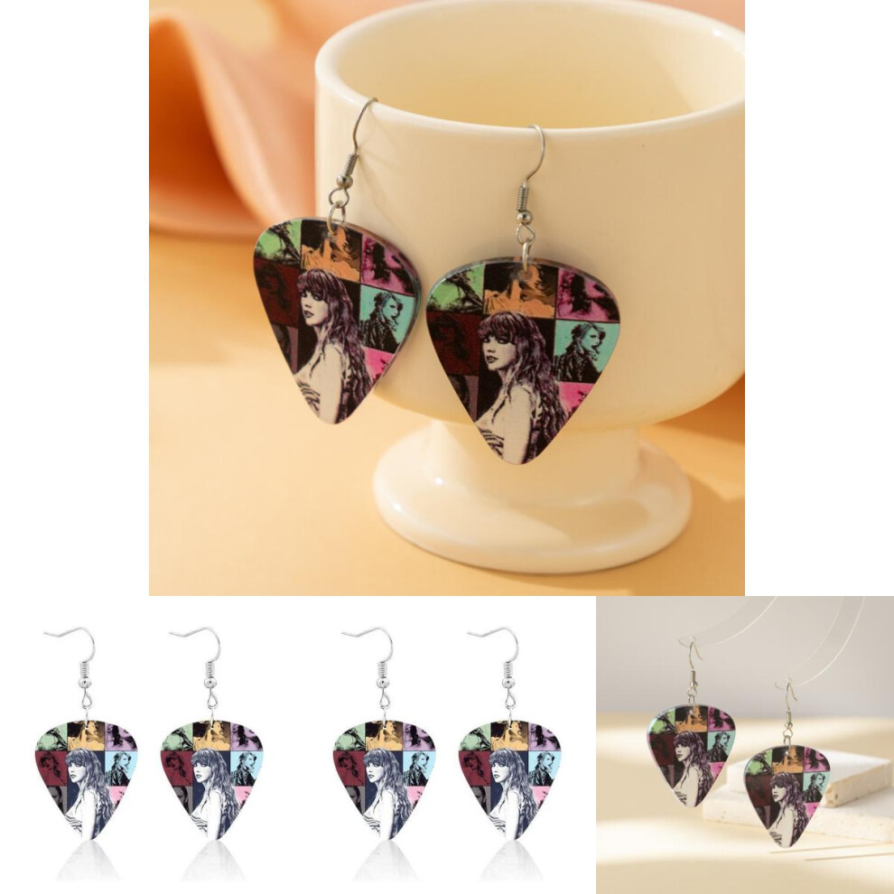 Geometric Fashionable Acrylic Earrings For Women Heart Ts Valentines Day Jewelry