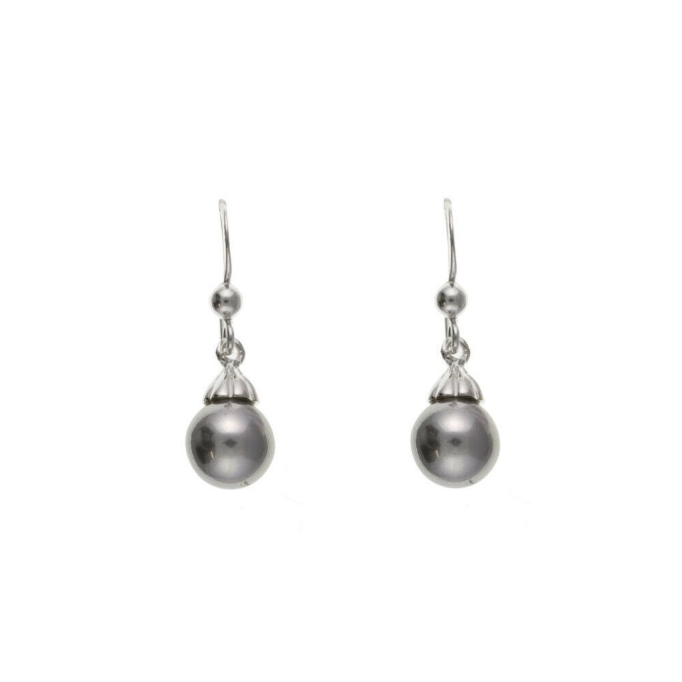 Grey Pearl Earrings Sterling Silver Drop Drops Dangle 925 Hallmark - Image 2