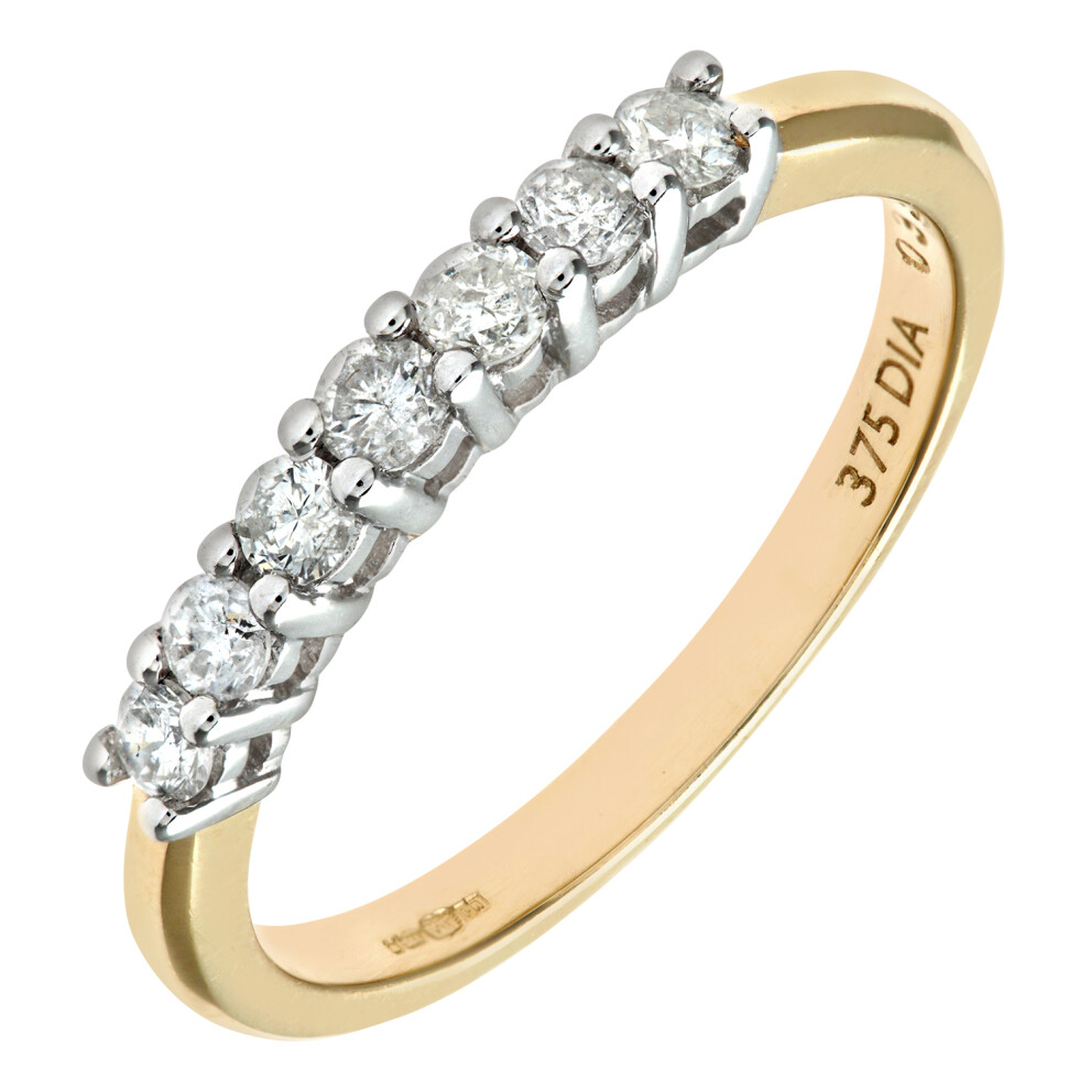 (H) Jewelco London 9ct Yellow Gold Diamond Eternity Ring - Image 2