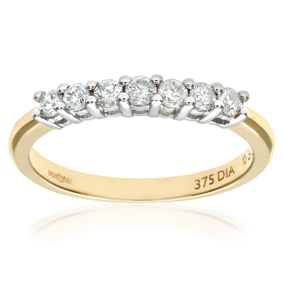 (H) Jewelco London 9ct Yellow Gold Diamond Eternity Ring