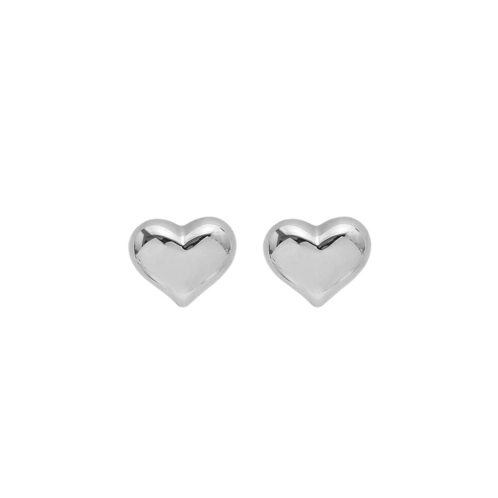 Heart Shaped Stud Earrings, Mini Stainless Steel Heart Stud
