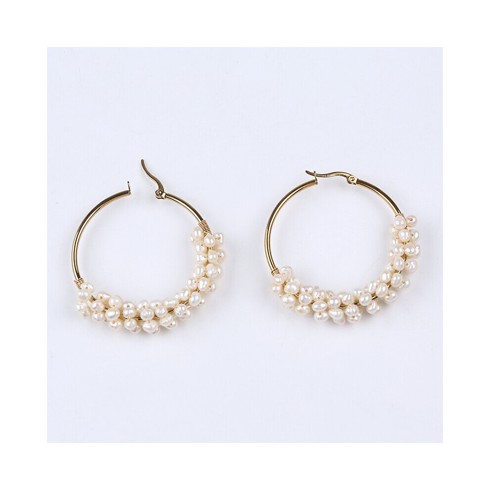 Hot 3.5-4mm Potato Pearl Earrings Freshwater Pearl - Image 3