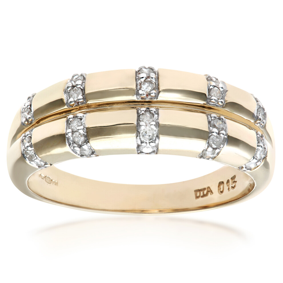 (I) Jewelco London 9ct Yellow Gold Diamond Wedding Ring - PR0AXL4667Y