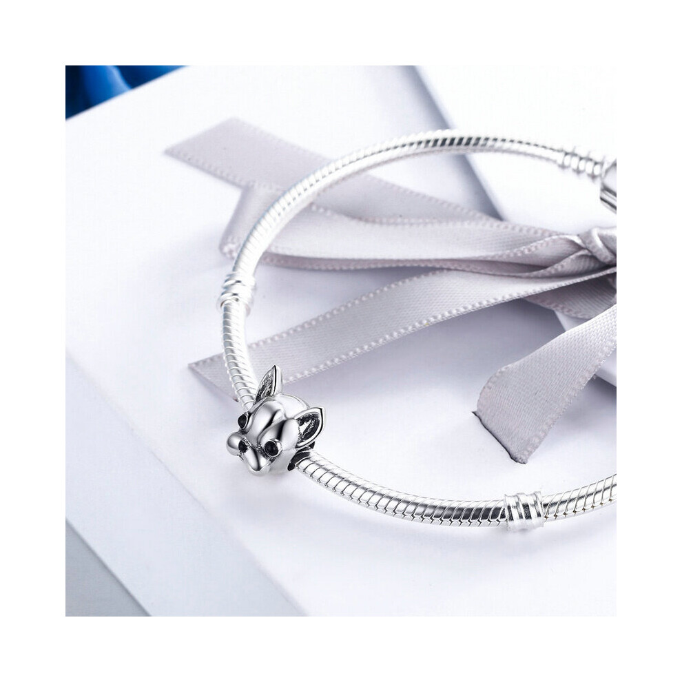 I love My French Bulldog Charm Bead Genuine 925 Sterling Silver Compatible With Pandora Bracelets - Image 3