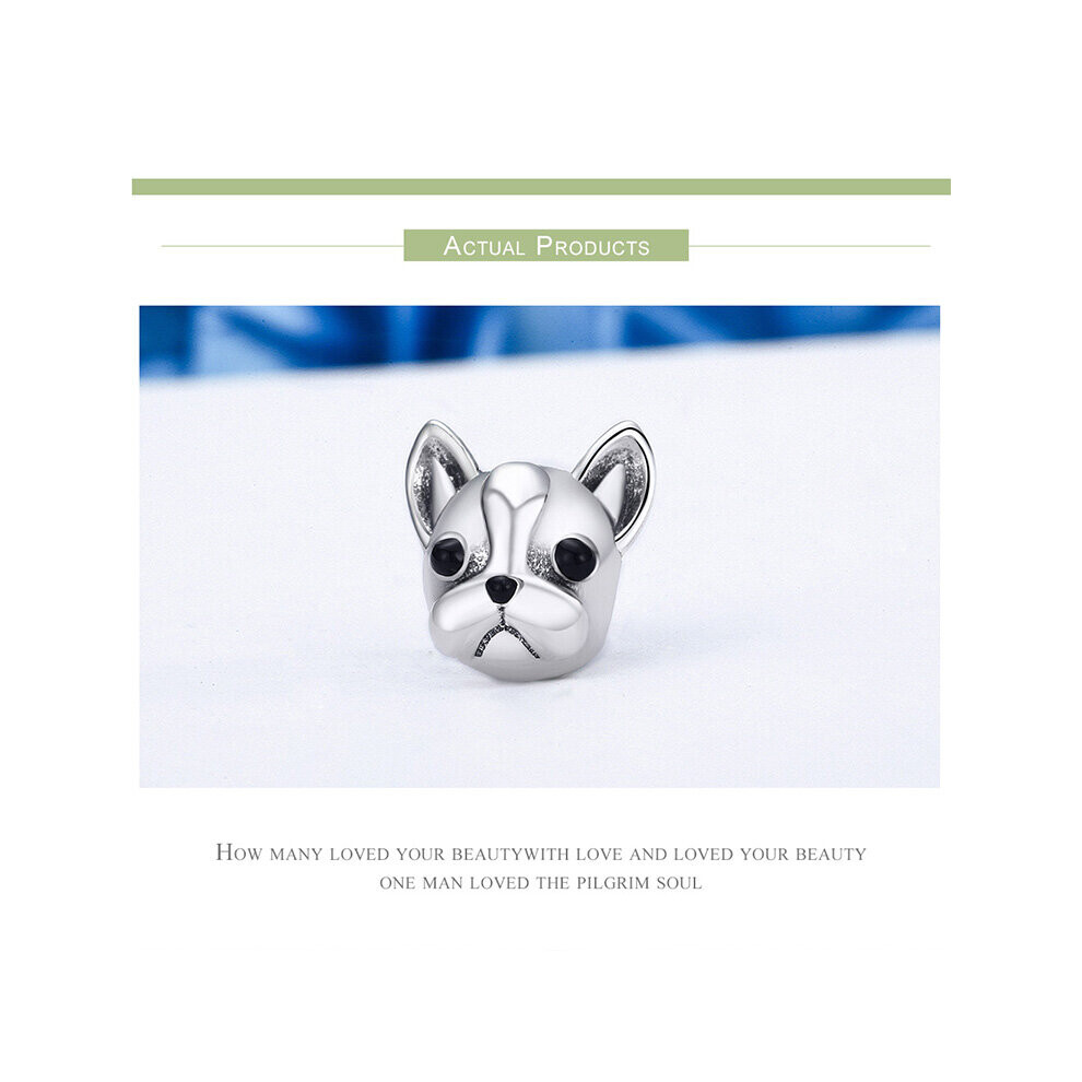 I love My French Bulldog Charm Bead Genuine 925 Sterling Silver Compatible With Pandora Bracelets - Image 4