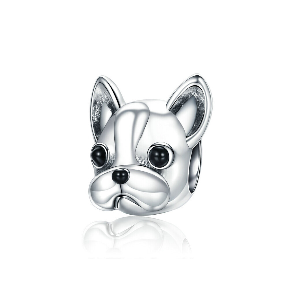 I love My French Bulldog Charm Bead Genuine 925 Sterling Silver Compatible With Pandora Bracelets