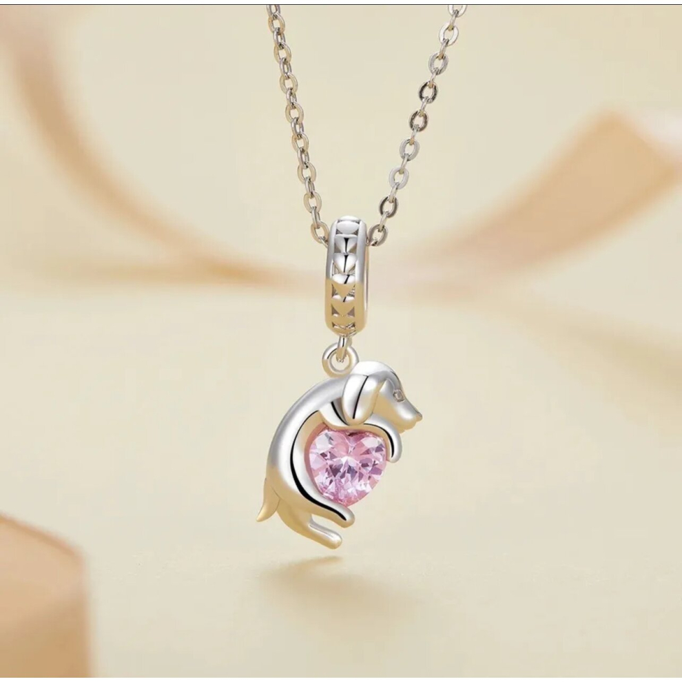 I Love My Puppy Dog Dangle Charm Animal Pet With Cubic Zirconia Genuine 925 Sterling Silver Compatible With Pandora Bracelets - Image 5