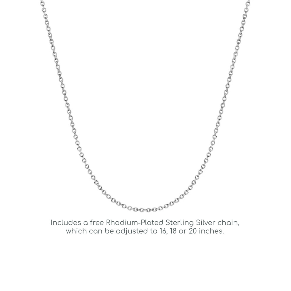 Jewelco London Ladies Solid 18ct White Gold 4 Claw Set Round G SI1 1ct Diamond Ring of Fire Charm Pendant - 18P134 - Image 3