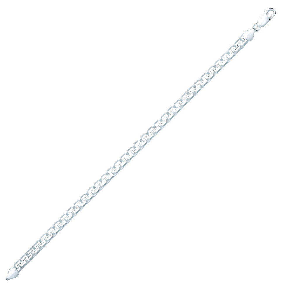 Jewelco London Ladies Sterling Silver Polished Chunky Box Link Bracelet 5mm - GVB466 - Image 2