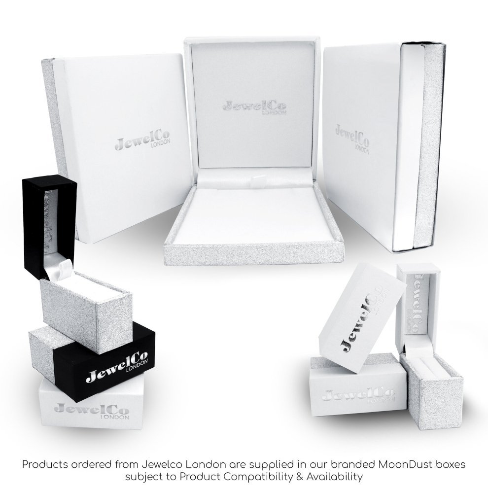 Jewelco London Ladies Sterling Silver Tapered Baguette Cubic Zirconia Shining Star Stud Earrings - GVE670 - Image 2