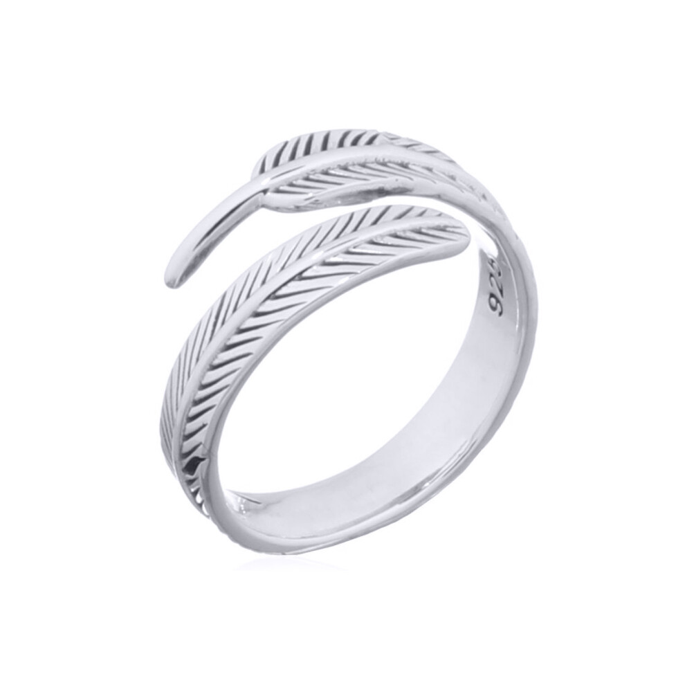 Jewelco London Rhodium Silver Lucky Feather Toe Ring - ATR012 - Image 4