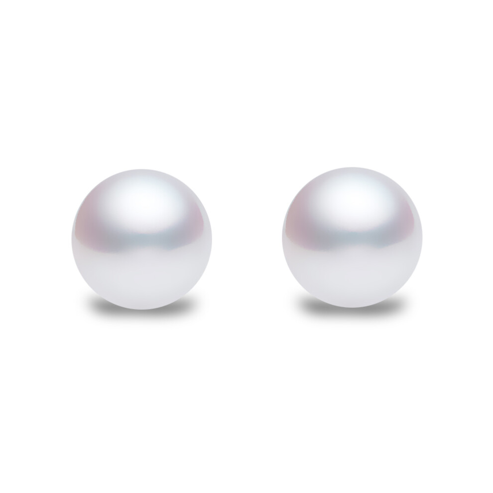 Jewelco London Sterling Silver 4mm Natural Sea Water Cultured Pearl Stud Earrings - AES062