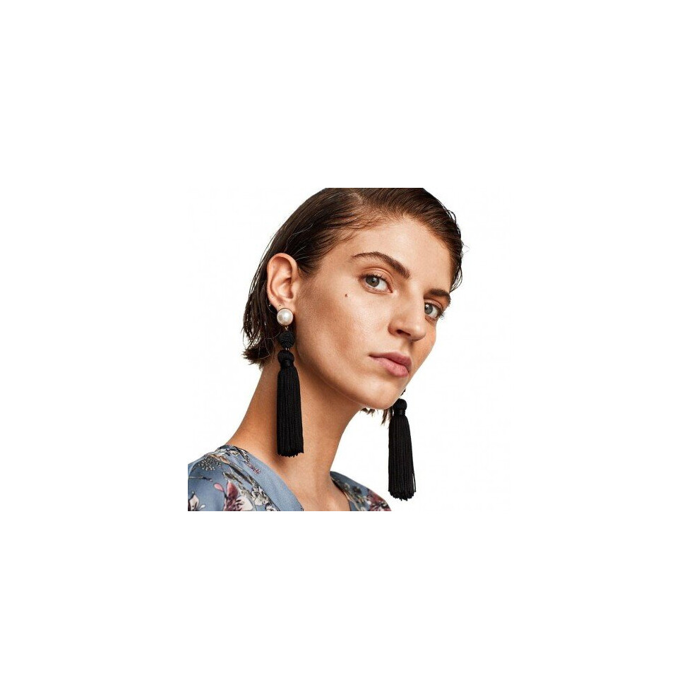 JUJIA fashion jewelry simulated pearl earrings statement dangle long tassel DROPS earrings fashion women wedding wholesale