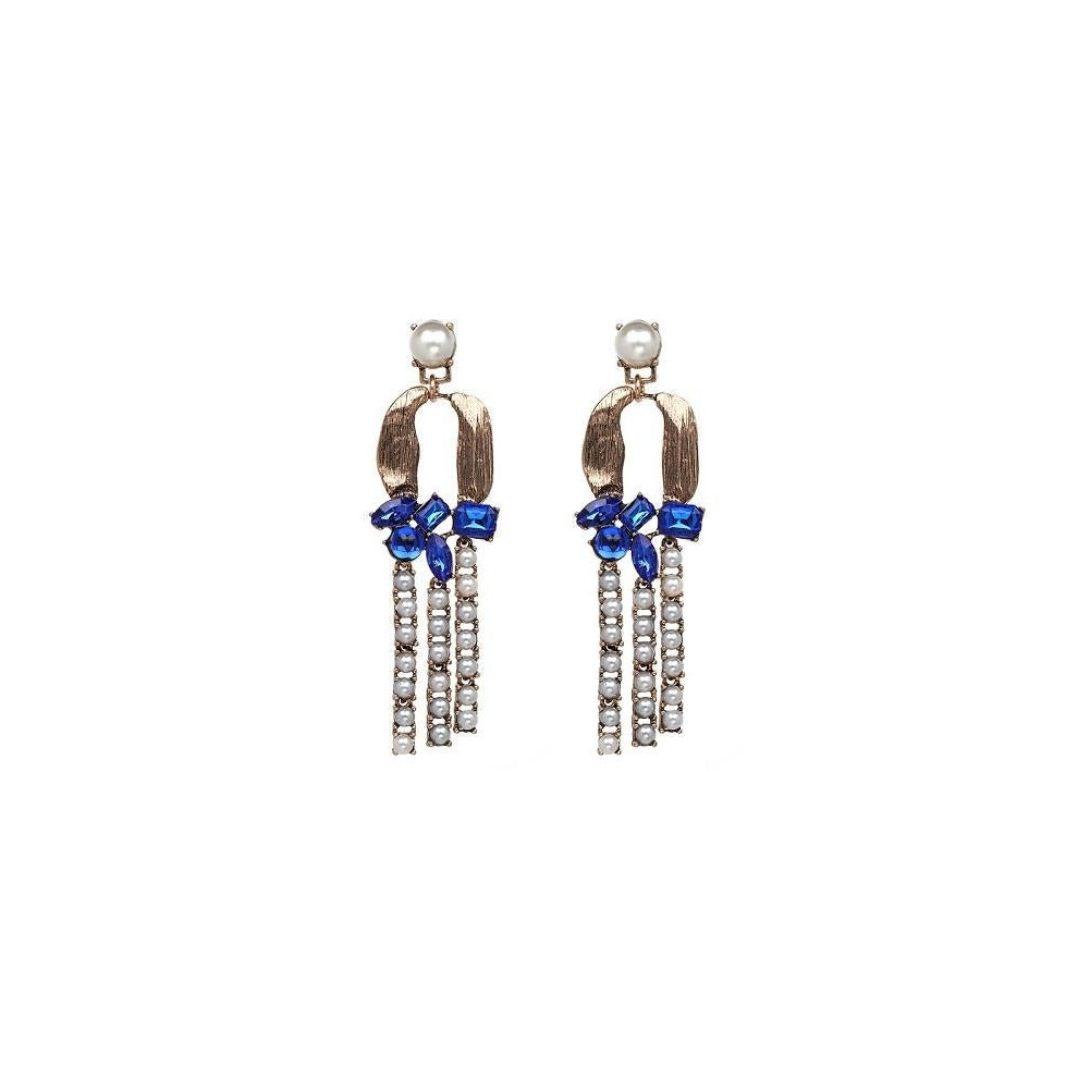 JUJIA long dangle metal tassels earrings classic water drop jewelry Dangling simulated pearl earrings festival gift wholesale - Image 7