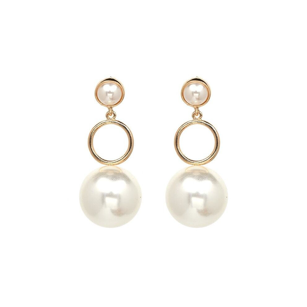 JUJIA Luxury Round Pearl Earrings For Women Imitation Pearl Drop Earrings Jewelry Girls bijoux femme - Image 3