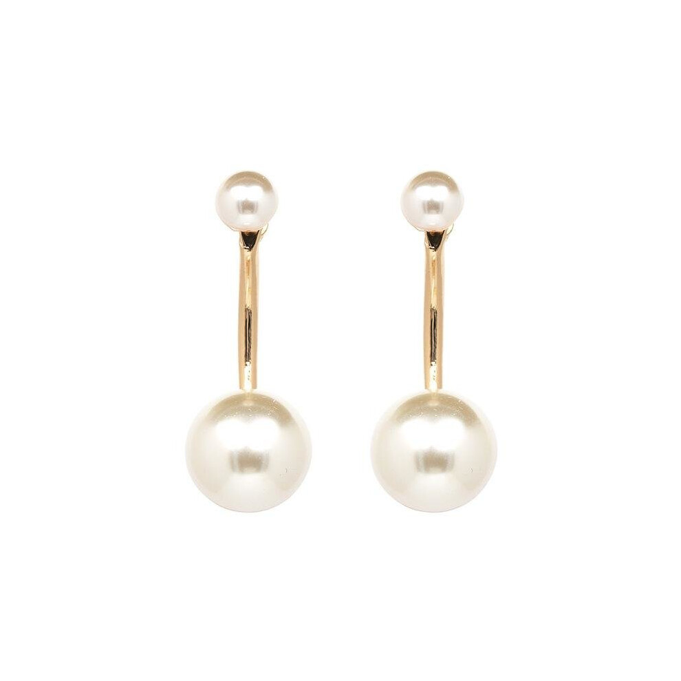 JUJIA Luxury Round Pearl Earrings For Women Imitation Pearl Drop Earrings Jewelry Girls bijoux femme - Image 4