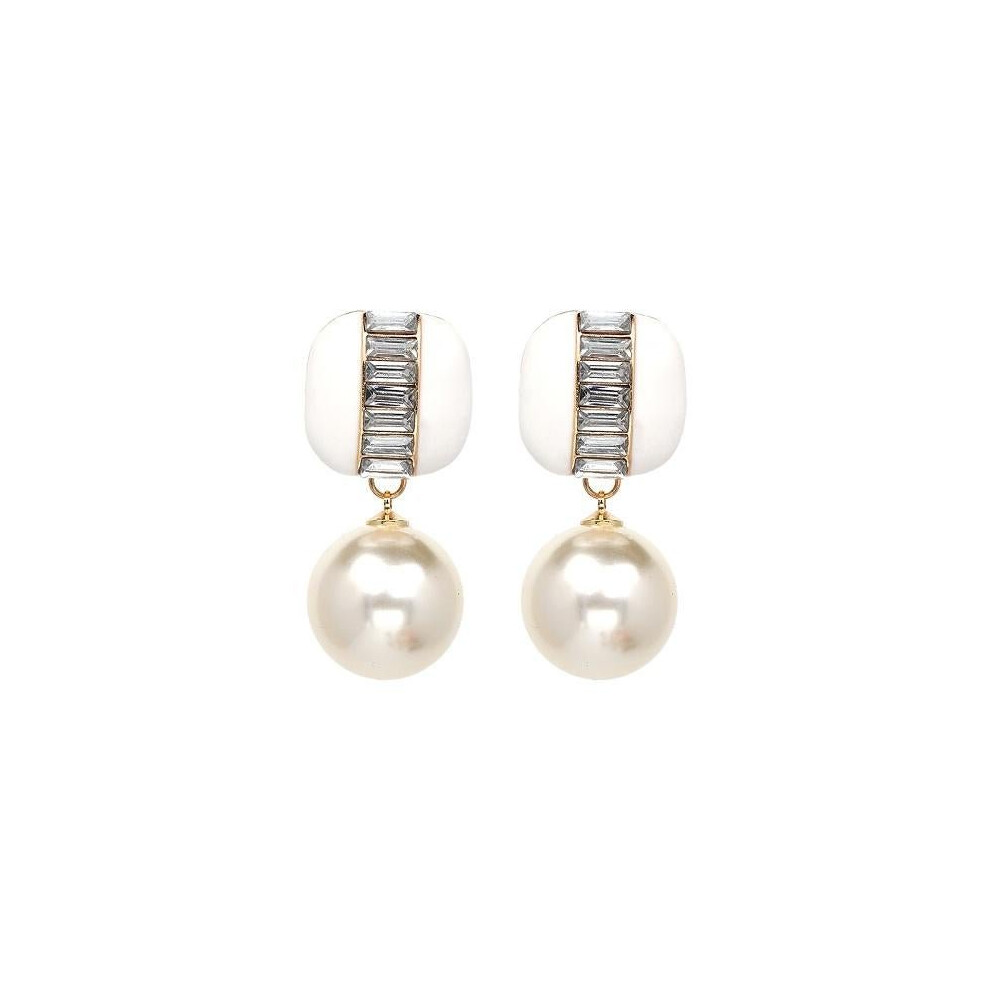 JUJIA simulated pearl Dangle drop Bridal Earrings for Women Vintage Statement Large Faux Pearl Earrings Fashion Jewelry 2017 - Image 3