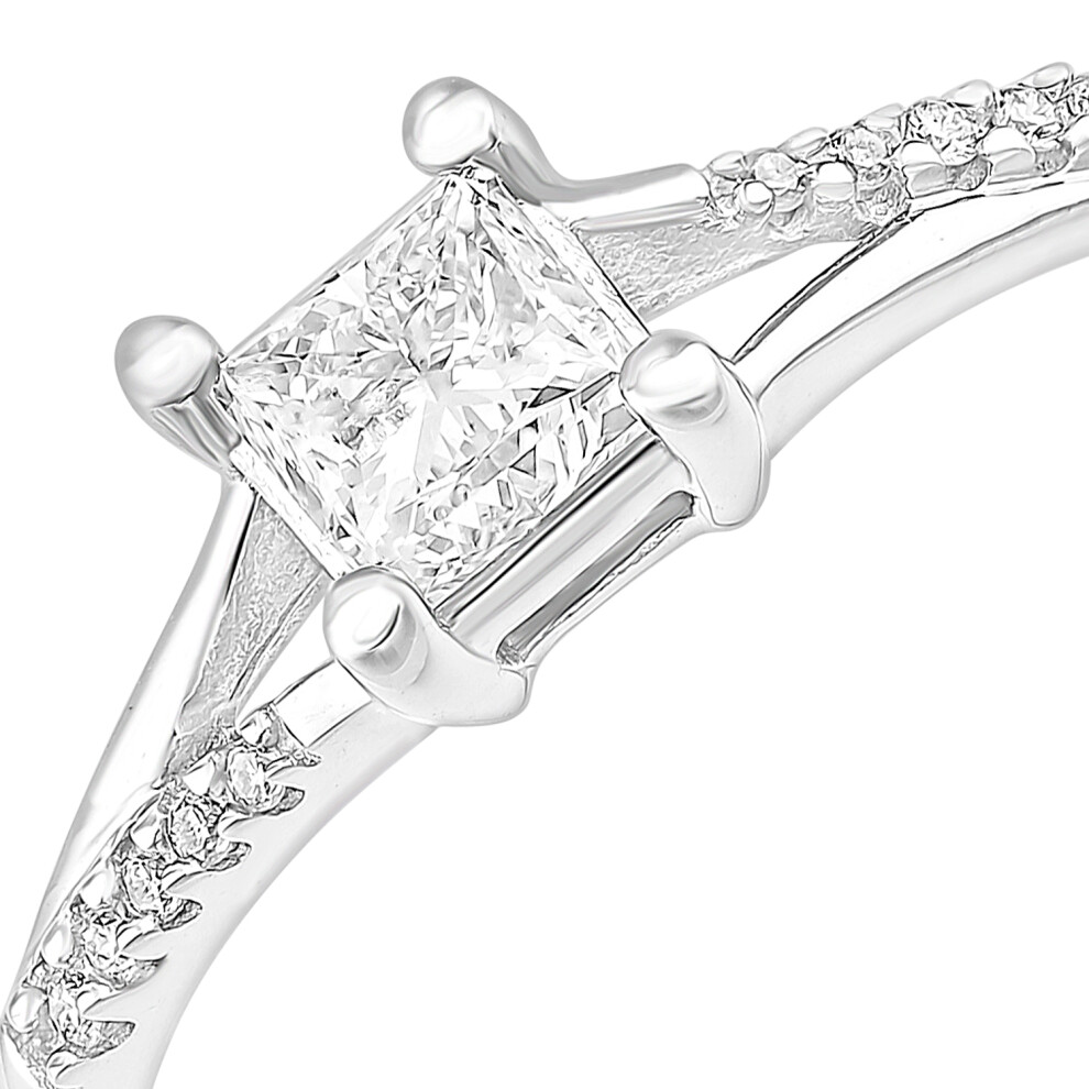 (K) Jewelco London Women 18ct (750) White Diamond Engagement Ring - Image 2