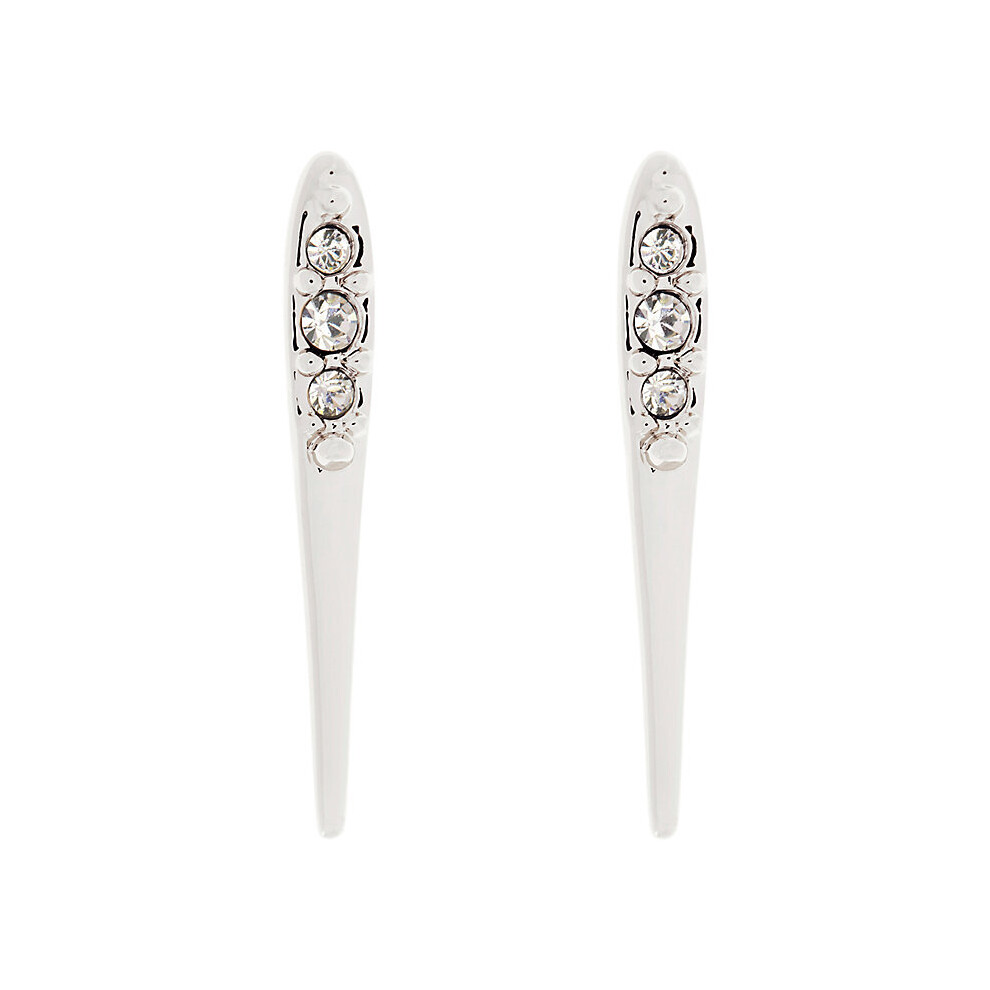 Karen Millen Chasing Swarovski Crystal Drop Earrings