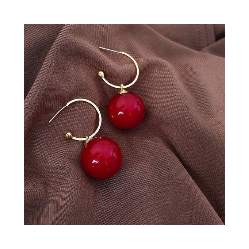 Large Pearl Earrings for Women Dangle Earrings Wedding Jewelry Gift - Image 5