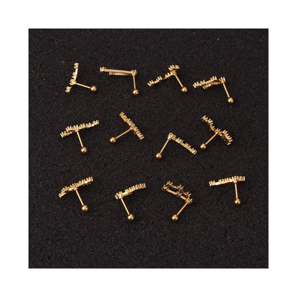 (Libra) Gold Zodiac Silver Earrings Horoscope Sign Earring - Image 4
