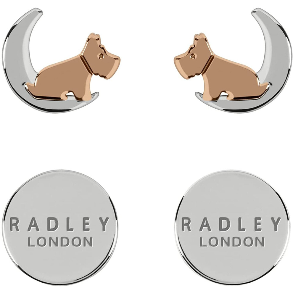 MAM Radley Ladies 18ct Rose Silver / Rose Gold plated 'moon & stars' Earrings RYJ1211S