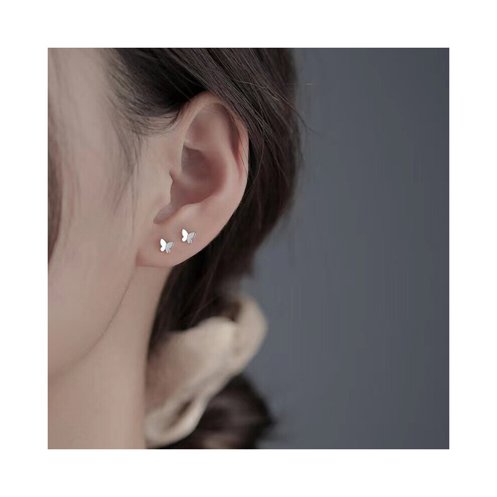 Minimal Butterfly Stud Earrings Lovely Tiny Earring Piercing Stud Accessory Golden/White Earring Jewelry - Image 5