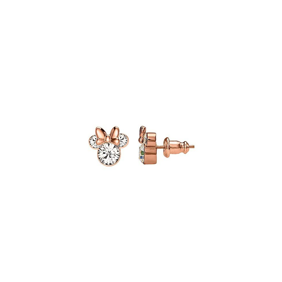 Minnie Mouse Stone Set Silver and Rose Gold Earrings EF00469PAPRL.PH, one size - Image 2