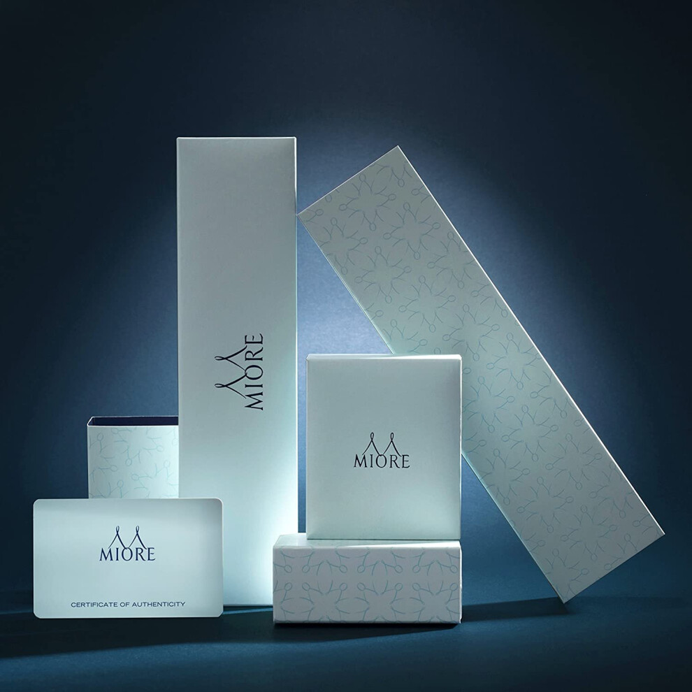 Miore Necklace - Pendant Women Freshwater Pearl Chain Brilliant Cut Zirconia White Gold 9 Kt / 375 Chain 45 cm - Image 5