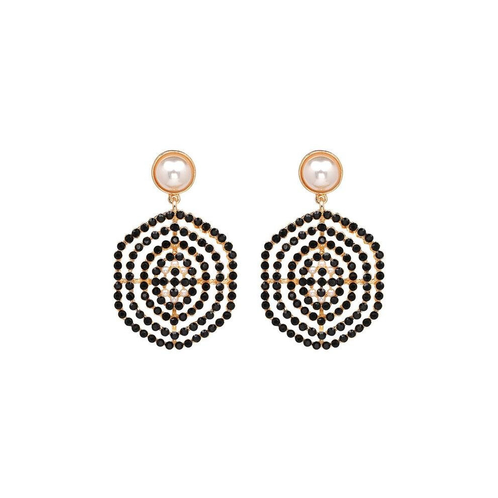 New Fashion Statement Jewelry Round Pendant Drop Earrings Luxury Simulated Pearl Earrings For Women Brincos - Image 3