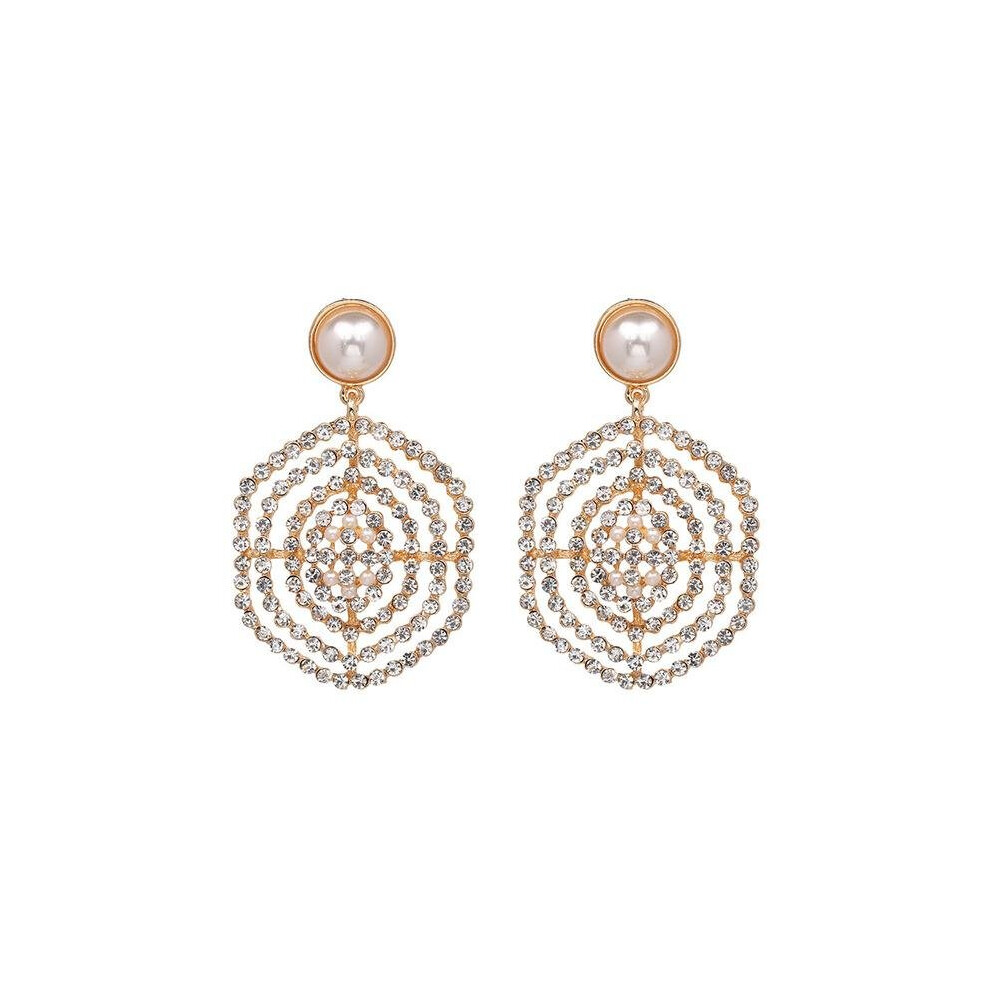 New Fashion Statement Jewelry Round Pendant Drop Earrings Luxury Simulated Pearl Earrings For Women Brincos - Image 4