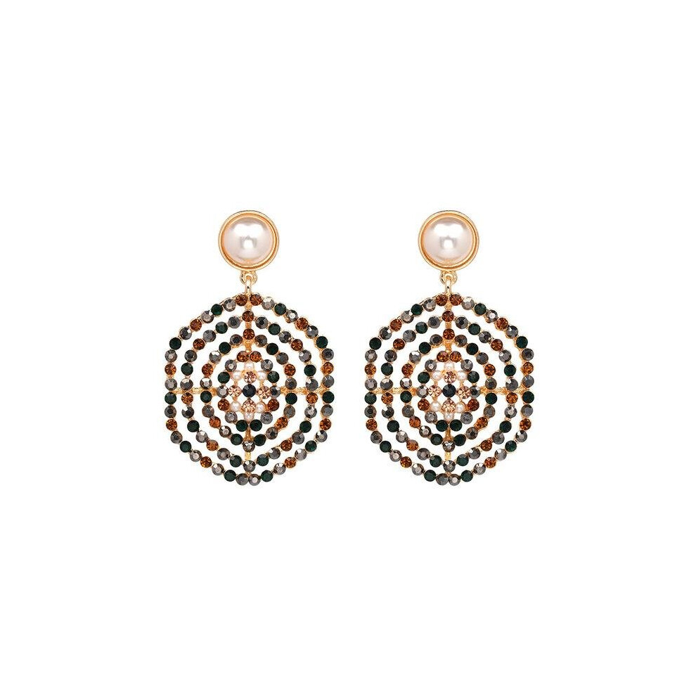 New Fashion Statement Jewelry Round Pendant Drop Earrings Luxury Simulated Pearl Earrings For Women Brincos - Image 5