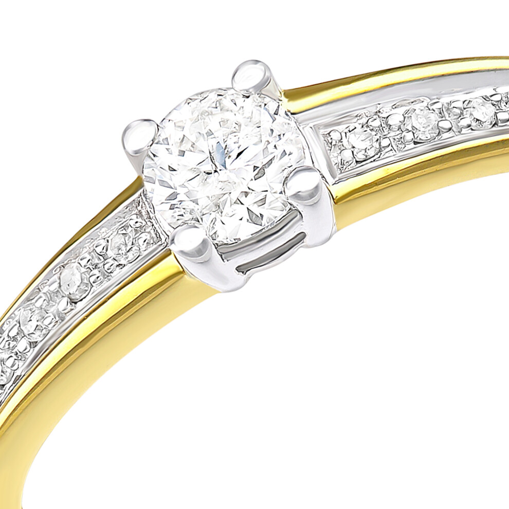(O) Jewelco London 9ct Yellow Gold 0.50ct Diamond Engagement Ring - Image 2