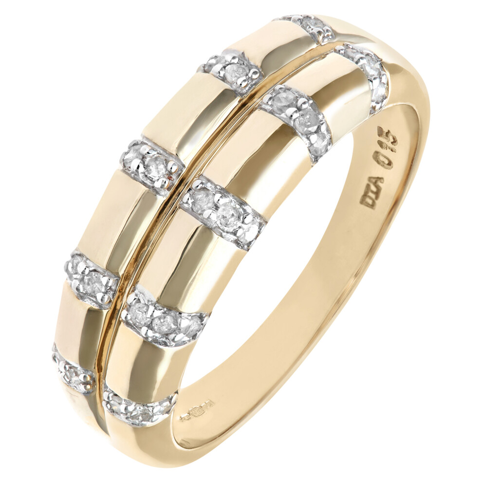 (O) Jewelco London 9ct Yellow Gold Diamond Wedding Ring - PR0AXL4667Y - Image 2