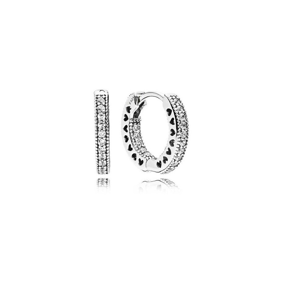 Pandora Hearts of Pandora Small Hoop Earrings 296317CZ
