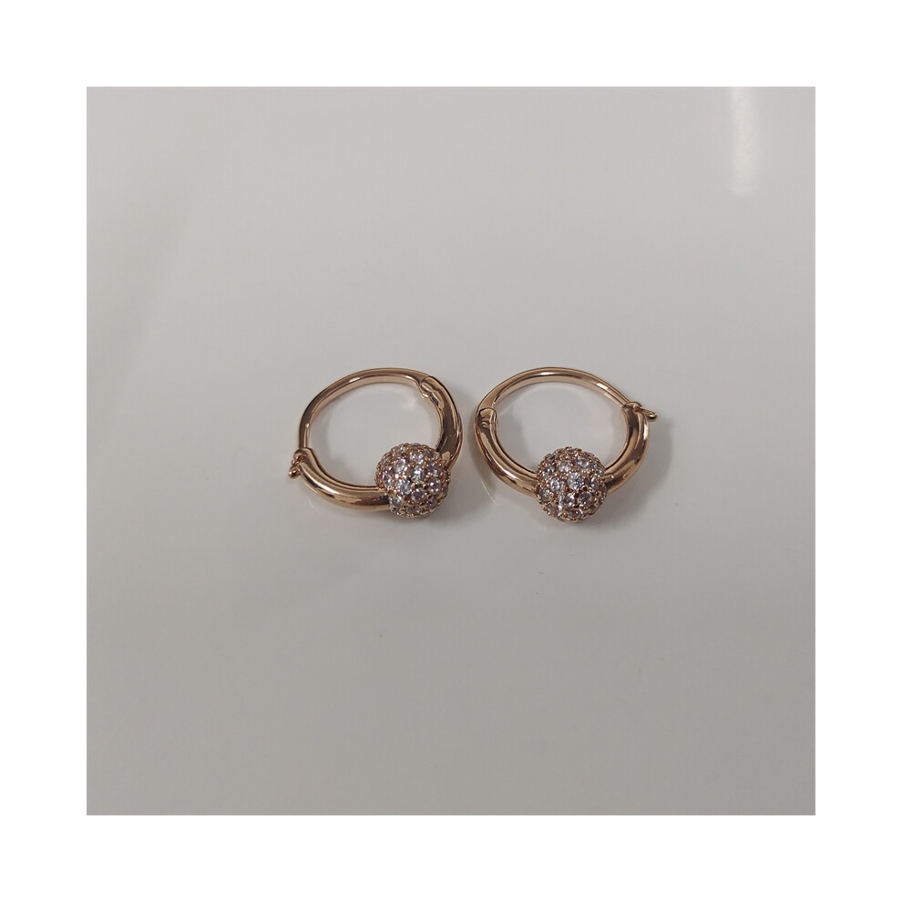 PANDORA Pavé Bead Hoop Earrings - Image 2