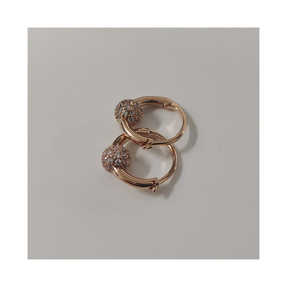 PANDORA Pavé Bead Hoop Earrings - Image 3