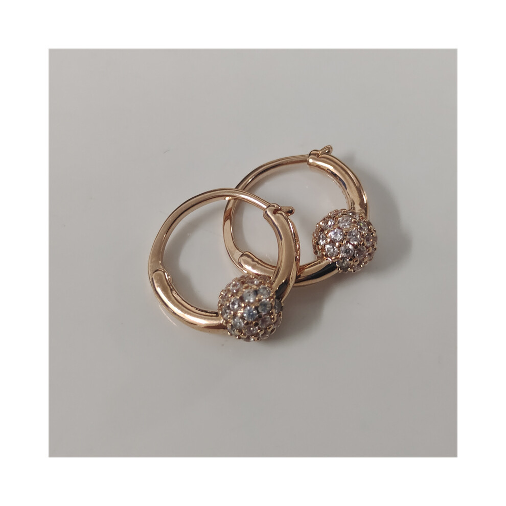 PANDORA PavÃ© Bead Hoop Earrings