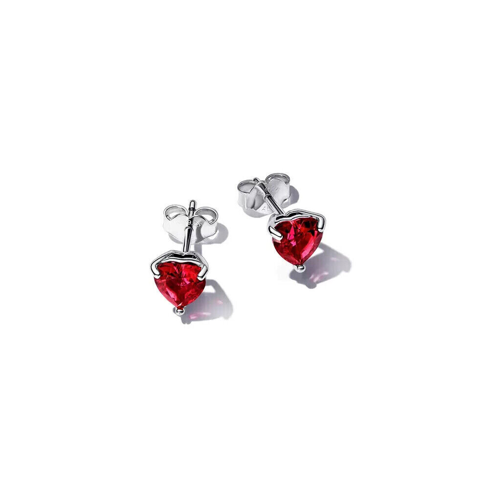 Pandora Red Heart Stud Earrings 292549C01 - Image 3