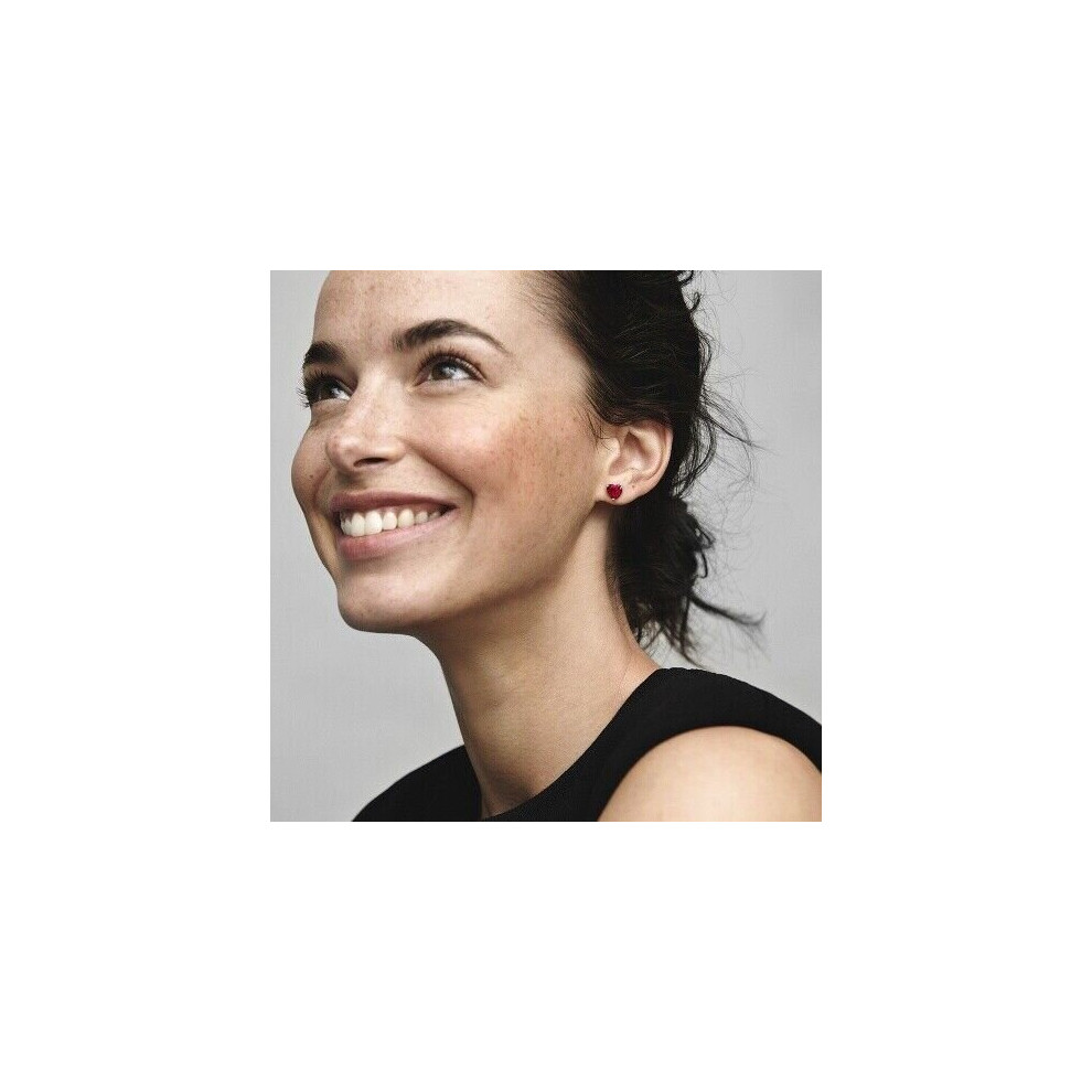 Pandora Red Heart Stud Earrings 292549C01 - Image 4