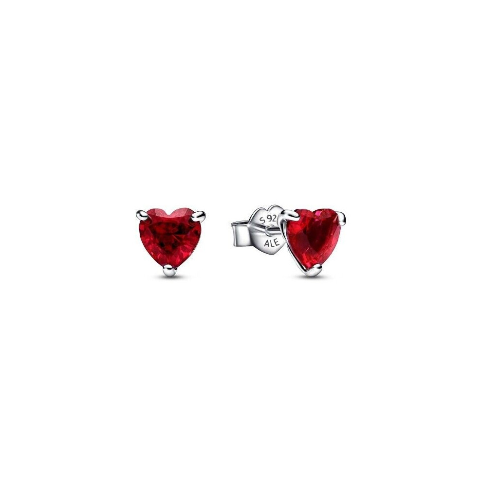 Pandora Red Heart Stud Earrings 292549C01